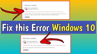 How to fix windows update not working problem fix | Fix Error encountered windows 10#Technonir