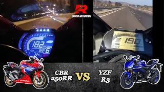 Honda CBR250RR 🆚️ Yamaha YZF R3 | Stock Top Speed & Acceleration🔥🔥