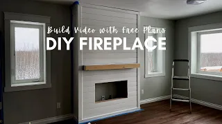 Shiplap Fireplace DIY with Free Plans