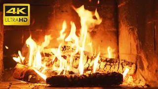 🔥 Relaxing Fireplace (10 HOURS) with Burning Logs and Crackling Fire Sounds for Stress Relief 4K UHD