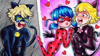 Oh No! Dont Leave Catnoir ! Miraculous Ladybug | 슬픈 기원 사랑 이야기 | 재미있는 스톱 모션 만화 | Annie Korea