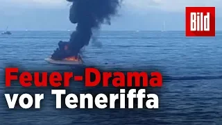 Jacht in Flammen – Feuer-Drama vor der Küste Teneriffas