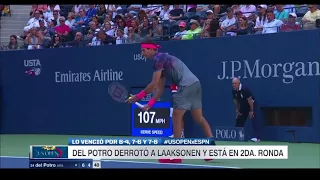 Del Potro ganó contra Laaksonen por 6-4, 7-6 (3) y 7-6 (5) Y paso  a la segunda ronda