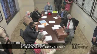 02/01/22 Council Committees: Public Facilities Arts & Culture