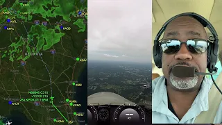 Approach Landing Atlanta, GA KPDK in Cessna 310, Busy Airspace Limited Video