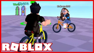 OBBY, ALE JEZDÍME NA KOLECH!😂 Roblox Obby But You're on a Bike w/@Makousek