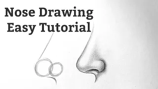 How to draw a nose(side view)easy step by step for beginners Drawing  nose easy tutorial with pencil