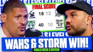 Wahs & Storm Through to NRL GF Eliminator Final [NRL Finals Week 3 Review]