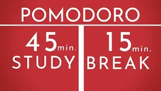 Pomodoro Technique 1 x 45 min - Study Timer 1h
