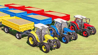 TRANSPORT OF COLORS! LINTRAC 130  and TRANSPORTING SUGARCANE LOADED WAGONS! FS22