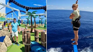 Carnival Mardi Gras Cruise Day 6 - FINAL DAY! High Ropes, Golf, Waterpark & MORE!