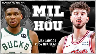 Milwaukee Bucks vs Houston Rockets Full Game Highlights | Jan 6 | 2024 NBA Season