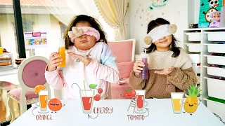 Healthy juice challange for Masal and Öykü - Funny Kids Video
