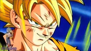 DBZ-Goku Turns Ssj 1,2,3 For Kid Buu (HD)