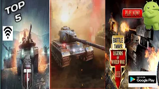 TOP 5 high graphics Tanks battle ground games 2020 multiplayer online games play with friends