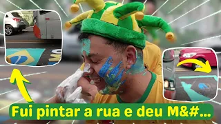 Pintando a Rua Pra Copa do Mundo do Catar 2022 #Vlog