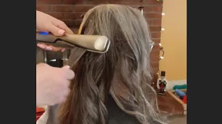 ASMR/my daughter brushes, styles, and plays with my hair #asmr #hairbrushing #satisfying#relaxing
