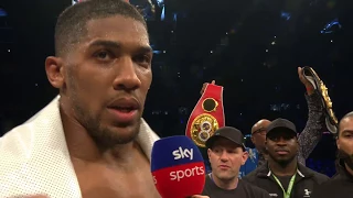 POST FIGHT INTERVIEW: Anthony Joshua says he would knock Wilder 'spark out' after beating Parker