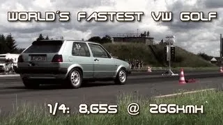 VW Golf MK2 AWD 900HP 8,65s @ 266kmh World Record 16Vampir