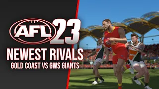 Newest Rivals in AFL 23!! - Gold Coast vs GWS Giants (No Commentary HD)