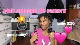 review: pink amazon 4k camera 📸💕