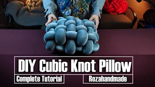 How To Make This Cubic Knot Pillow Step by Step.(New and Modern Boho Style Cushion.🤩)