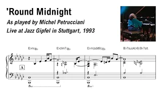 Round Midnight by Michel Petrucciani  | Live in Stuttgart (transcription)