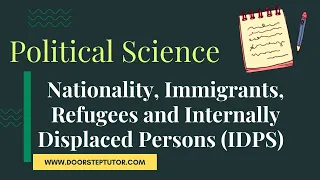 Nationality, Immigrants, Refugees and Internally Displaced Persons (IDPS) | Law