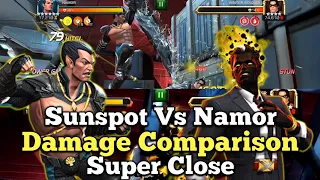 Sunspot Vs Namor Damage Comparison | Burst Damage Gods! | Marvel Contest Of Champions
