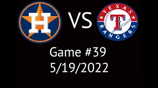 Astros VS Rangers Condensed Game Highlights 5/19/22