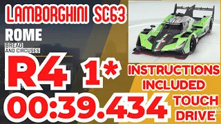 Asphalt 9 - LAMBORGHINI SC63 Grand Prix Round 4 | 1⭐ Touchdrive Instructions | Bread and Circuses