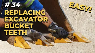 How To Change Excavator Bucket Teeth - Easy DIY For A John Deere 85G Excavator