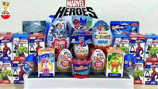 СУПЕРГЕРОИ МИКС ! СЮРПРИЗЫ игрушки MARVEL Мстители Лига Справедливости Kinder Surprise Unboxing