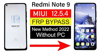 Redmi Note 9 GOOGLE ACCOUNT BYPASS | MIUI 12.5 Without PC