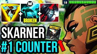 HOW TO DESTROY THE NEW SKARNER IN THE TOP LANE! (THE #1 COUNTER PICK)