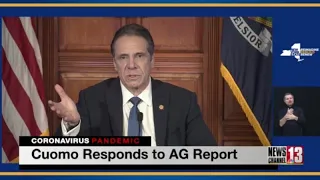 Gov. Cuomo responds to report on nursing home deaths in NY