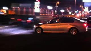 BMW e90 325i 2006 drift on the boulevard