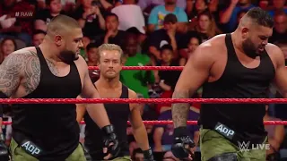 AOP vs  Gregory James & Barrett Brown  Raw  Sept  17  2018