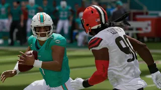 Miami Dolphins vs Cleveland Browns - NFL 2022 Week 10  Full Game Highlights (Madden 23 Sim)