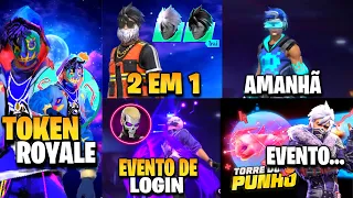 URGENTE!! SOMBRA ROXA 2 EM 1, PEGUE OS DOIS!! PERSONAGEM KAIROS E CALENDÁRIO - NOVIDADES FREE FIRE