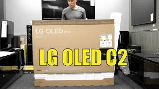 LG OLED C2 Unboxing, Setup, TV and 4K Demo Videos