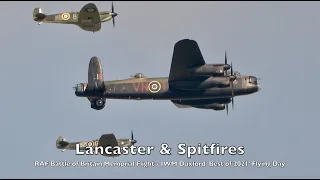 Lancaster & Spitfires- RAF Battle of Britain Memorial Flight - IWM Duxford 'Best of 2021' Flying Day