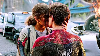 SPIDER-MAN FAR FROM HOME (2019) Movie CLIP 4K into your arms Peter Parker and MJ kiss Scene status