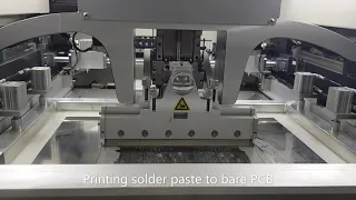 How is working Automatic printer for putting solder paste on bare PCB