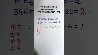 SSC MTS CHSL Reasoning Classes| Coding Decoding | Reasoning Tricks|