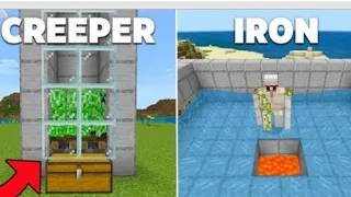 TOP 3 Farms for Beginners in Minecraft Bedrock 1.18! (Iron Farm, Creeper Farm)