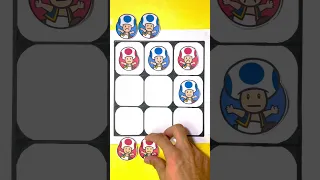 I convert the The Super Mario cartoon into Tic- Tac-Toe #shorts