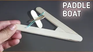 how to make an elastic band paddle boat