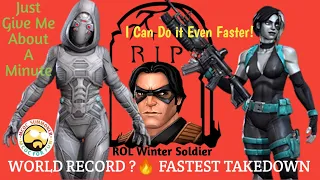 ROL WINTER SOLDIER FASTEST TAKE DOWN | WORLD RECORD TAKEDOWN WINTER SOLDIER  | MCOC REALM OF LEGENDS