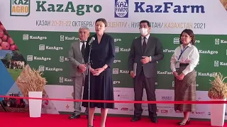 Выступление Ольги Хунгер на открытии выставки KazAgro KazFarm